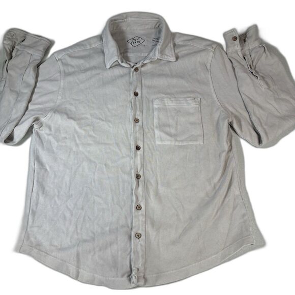 Alex Crane Sweater Mens Large Button Up Collared Cardigan Organic Cotton - Picture 1 of 8